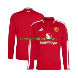Manchester United Heren Shirt met Bedrukking Thuis 2026-2027 Lange Mouw