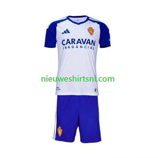 Real Zaragoza Kind Shirt met Bedrukking Thuis 2026-2027 Korte Mouw