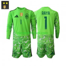 Spanje Kind Shirt met Bedrukking Doelman David Raya 1 Derde 2026-2027 Lange Mouw Spanje Kind Shirt met Bedrukking Doelman David Raya 1 Derde 2026-2027 Lange Mouw