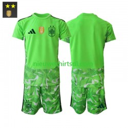 Spanje Kind Shirt met Bedrukking Doelman Derde 2026-2027 Korte Mouw Spanje Kind Shirt met Bedrukking Doelman Derde 2026-2027 Korte Mouw