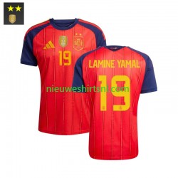 Spanje Heren Shirt met Bedrukking Lamine Yamal 19 Thuis 2026-2027 Korte Mouw Spanje Heren Shirt met Bedrukking Lamine Yamal 19 Thuis 2026-2027 Korte Mouw