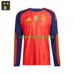 Spanje Heren Shirt met Bedrukking Thuis 2026-2027 Lange Mouw Spanje Heren Shirt met Bedrukking Thuis 2026-2027 Lange Mouw