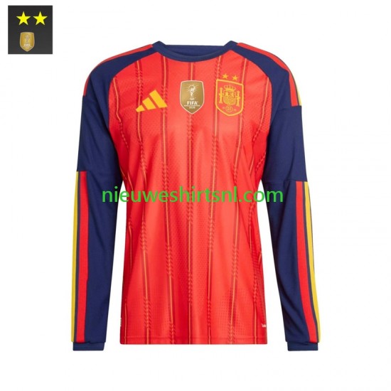 Spanje Heren Shirt met Bedrukking Thuis 2026-2027 Lange Mouw