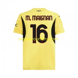 AC Milan Heren Shirt met Bedrukking Doelman Mike Maignan 16 Uit 2024-2025 Korte Mouw