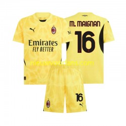 AC Milan Kind Shirt met Bedrukking Doelman Mike Maignan 16 Uit 2024-2025 Korte Mouw