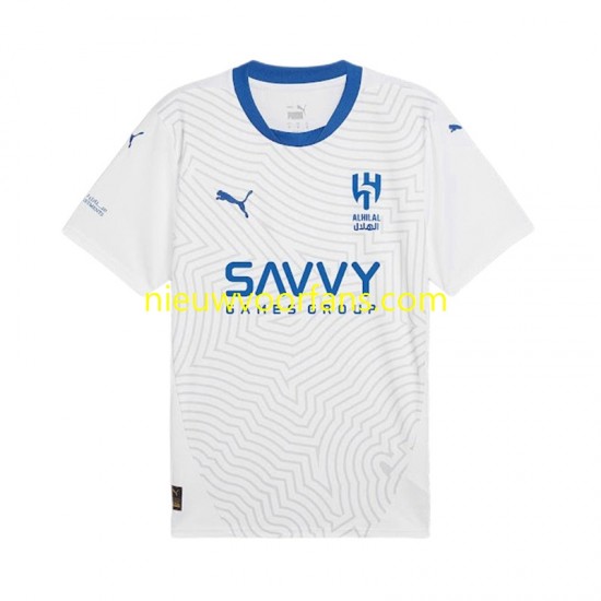 Heren Shirt met Bedrukking Al Hilal Uit 2024-2025 Korte Mouw