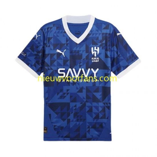 Heren Shirt met Bedrukking Al Hilal Thuis 2024-2025 Korte Mouw