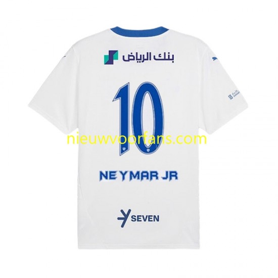 Heren Shirt met Bedrukking Al Hilal Neymar JR 10 Uit 2024-2025 Korte Mouw