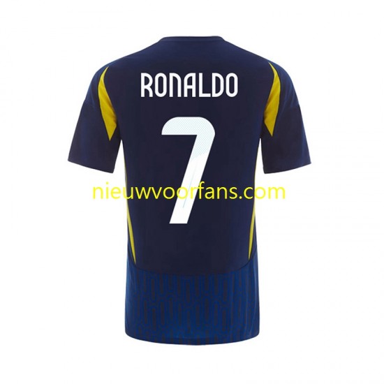 Heren Shirt met Bedrukking Al Nassr Cristiano Ronaldo 7 Uit 2024-2025 Korte Mouw