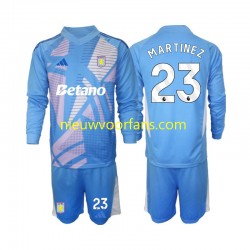 Aston Villa Kind Shirt met Bedrukking Doelman Emiliano Martinez 23 Derde 2024-2025 Lange Mouw