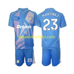 Aston Villa Kind Shirt met Bedrukking Doelman Emiliano Martinez 23 Derde 2024-2025 Korte Mouw