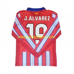 Atlético Madrid Heren Shirt met Bedrukking Julian Alvarez 19 Thuis 2024-2025 Lange Mouw