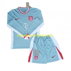 Atlético Madrid Kind Shirt met Bedrukking Julian Alvarez 19 Uit 2024-2025 Lange Mouw