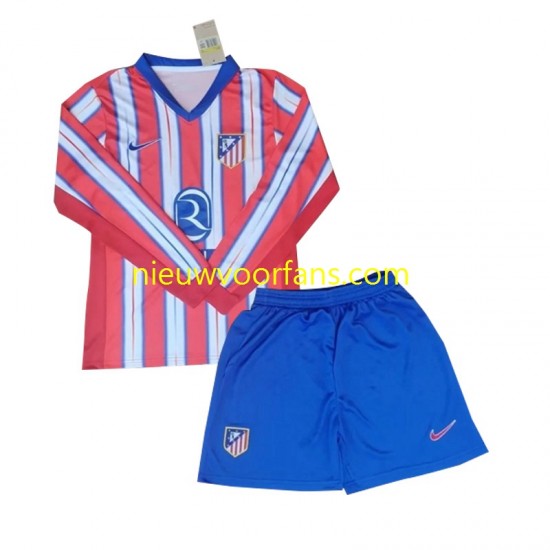 Atlético Madrid Kind Shirt met Bedrukking Thuis 2024-2025 Lange Mouw
