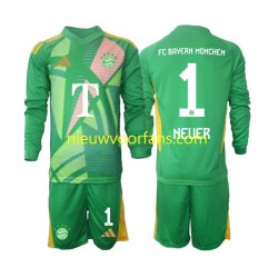 FC Bayern München Kind Shirt met Bedrukking Doelman Manuel Neuer 1 Vierde 2024-2025 Lange Mouw