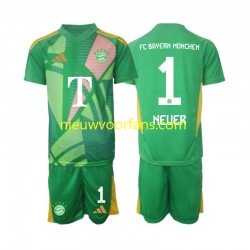 FC Bayern München Kind Shirt met Bedrukking Doelman Manuel Neuer 1 Vierde 2024-2025 Korte Mouw