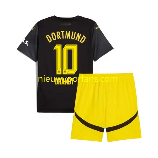 Borussia Dortmund Kind Shirt met Bedrukking Julian Brandt 10 Uit 2024-2025 Korte Mouw