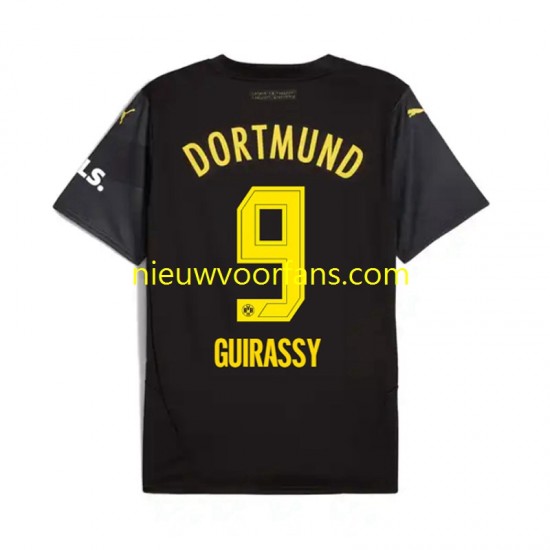Borussia Dortmund Heren Shirt met Bedrukking Serhou Guirassy 9 Uit 2024-2025 Korte Mouw
