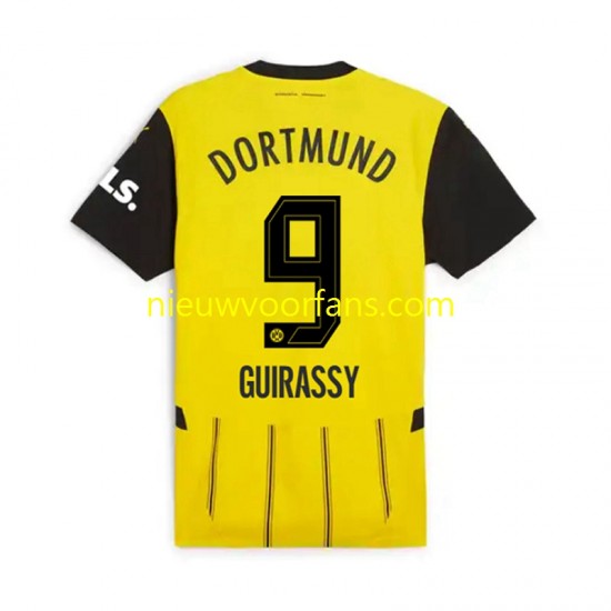 Borussia Dortmund Heren Shirt met Bedrukking Serhou Guirassy 9 Thuis 2024-2025 Korte Mouw