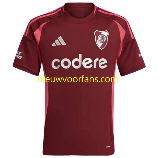 CA River Plate Heren Shirt met Bedrukking Uit 2024-2025 Korte Mouw