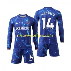 Chelsea Kind Shirt met Bedrukking Joao Felix 14 Thuis 2024-2025 Lange Mouw