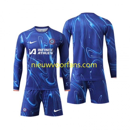 Chelsea Kind Shirt met Bedrukking Thuis 2024-2025 Lange Mouw