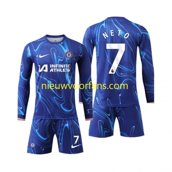 Chelsea Kind Shirt met Bedrukking Neto 7 Thuis 2024-2025 Lange Mouw