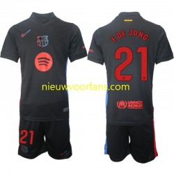 FC Barcelona Kind Shirt met Bedrukking F DE JONG 21 Uit 2024-2025 Korte Mouw