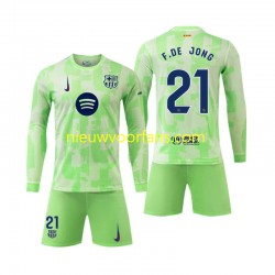 FC Barcelona Kind Shirt met Bedrukking F DE JONG 21 Derde 2024-2025 Lange Mouw