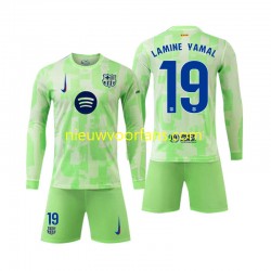 FC Barcelona Kind Shirt met Bedrukking Lamine Yamal 19 Derde 2024-2025 Lange Mouw