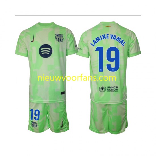 FC Barcelona Kind Shirt met Bedrukking Lamine Yamal 19 Derde 2024-2025 Korte Mouw