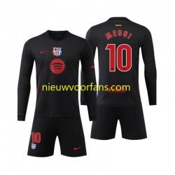 FC Barcelona Kind Shirt met Bedrukking Lionel Mess 10 Uit 2024-2025 Lange Mouw