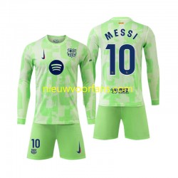 FC Barcelona Kind Shirt met Bedrukking Lionel Mess 10 Derde 2024-2025 Lange Mouw
