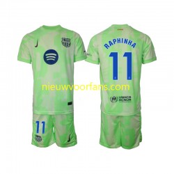 FC Barcelona Kind Shirt met Bedrukking Raphinha 11 Derde 2024-2025 Korte Mouw