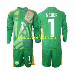 Duitsland Kind Shirt met Bedrukking Doelman Manuel Neuer 1 Derde 2024-2025 Lange Mouw