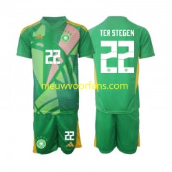 Duitsland Kind Shirt met Bedrukking Doelman Ter Stegen 22 Derde 2024-2025 Korte Mouw