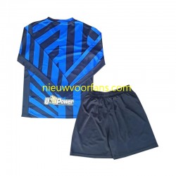 Inter Milan Kind Shirt met Bedrukking Thuis 2024-2025 Lange Mouw