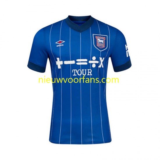 Heren Shirt met Bedrukking Ipswich Town Thuis 2024-2025 Korte Mouw