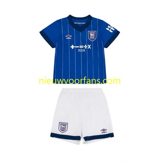 Kind Shirt met Bedrukking Ipswich Town Thuis 2024-2025 Korte Mouw