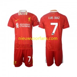 Liverpool Kind Shirt met Bedrukking Luis Diaz 7 Thuis 2024-2025 Korte Mouw