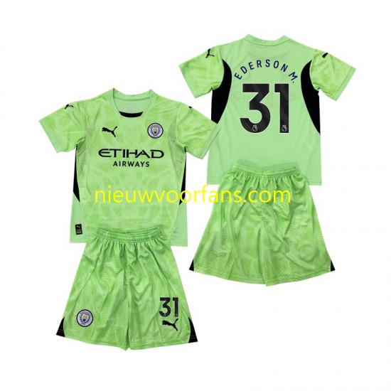 Manchester City Kind Shirt met Bedrukking Doelman Ederson Moraes 31 2 Vierde 2024-2025 Korte Mouw