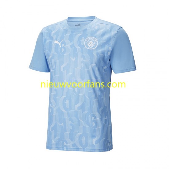 Manchester City Heren Shirt met Bedrukking Pre-Match Thuis 2024-2025 Korte Mouw