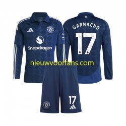 Manchester United Kind Shirt met Bedrukking Alejandro Garnacho 17 Uit 2024-2025 Lange Mouw