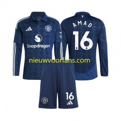 Manchester United Kind Shirt met Bedrukking Amad 16 Thuis 2024-2025 Lange Mouw