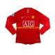 Manchester United Heren Shirt met Bedrukking Cristiano Ronaldo 7 Champion League 2007 Retro Thuis Lange Mouw