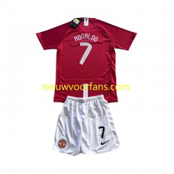 Manchester United Kind Shirt met Bedrukking Cristiano Ronaldo 7 Champion League 2007 Retro Thuis Korte Mouw