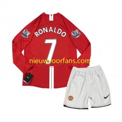 Manchester United Kind Shirt met Bedrukking Cristiano Ronaldo 7 2007 Retro Thuis Lange Mouw