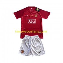 Manchester United Kind Shirt met Bedrukking Champion League 2007 Thuis Korte Mouw