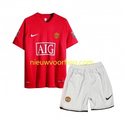 Manchester United Kind Shirt met Bedrukking 2007 Retro Thuis Korte Mouw