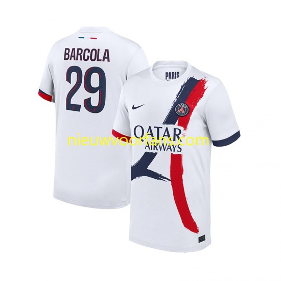 Paris Saint-Germain Heren Shirt met Bedrukking Bradley Barcola 29 Uit 2024-2025 Korte Mouw